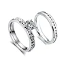 Free Sample Stainless Steel Gold Bridal Wedding Ring Set for Couple