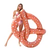 Large Bread Water Fun Pvc Inflatable Pretzel Pool Float Swim Ring For All Ages