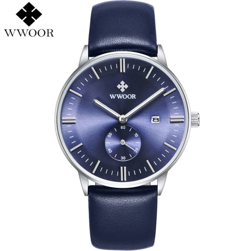 

Brand mens leather band watch Japan movement 3ATM Waterproof mens watch new product men style homage WWOOR watch