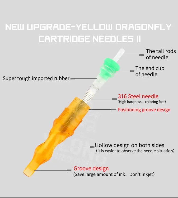 Yilong Yellow Dragonfly Cartridge cheyenne  Needles II