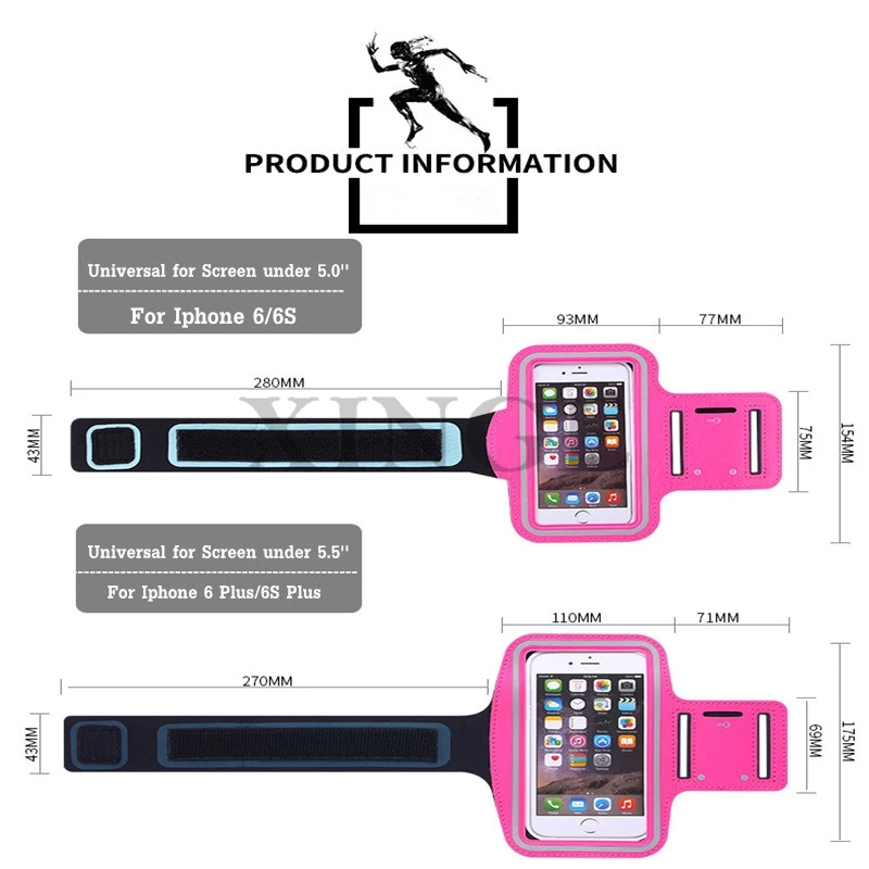 Waterproof Custom Neoprene Mobile Cell Phone Running Sport Armband Arm Bag Case