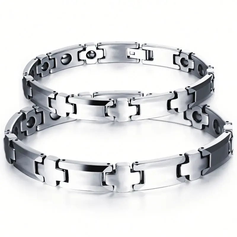 
Manufacturer Stainless Steel Mens Infrared Ion Magnet Germanium Bracelet Japan 