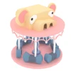 Newest design indoor playground electric soft play pig head swing
