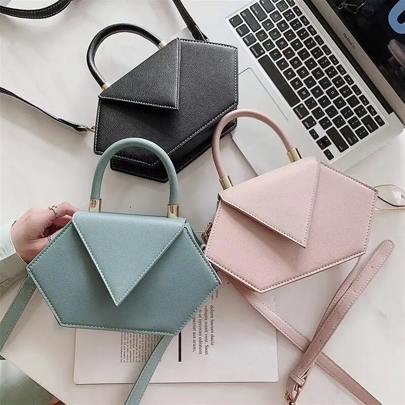 

2021 New Fashion Trend Cappuccino Fashion Special shape polygon bag