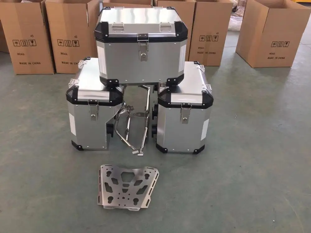 
Superior Quality Universal Anodized 43l Alloy Aluminum Top Tail Boxes Motorcycle Box 
