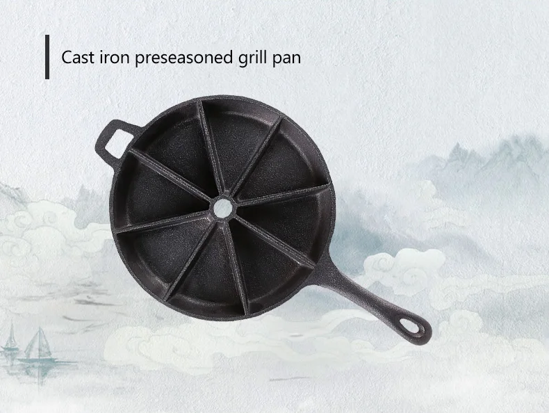 New Type Kitchen Cookware Cast Iron Divided Fry Pan Skillet Cast Iron Breakfast Pan Buy Cast