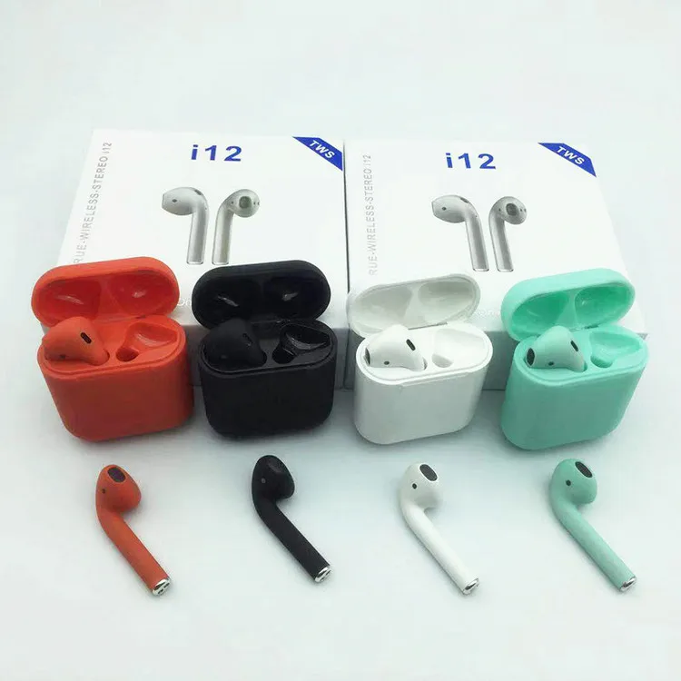 

blue tooth earphone wireless earbuds earphones headphones 2019 I12 TWS binaural calling bluetooths earbuds