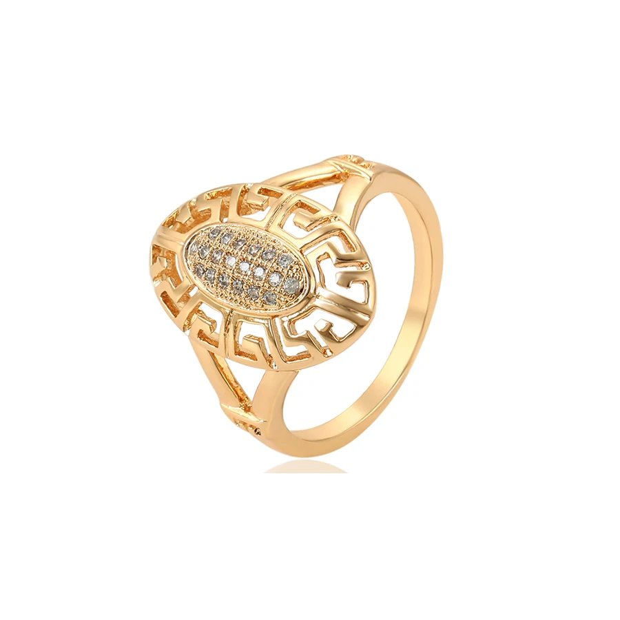 

16028 xuping 18K gold color elliptical hollow environmental copper women elegant ring