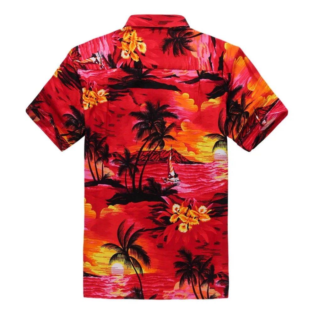 Hawaiian Aloha Shirt in Blue Sunset