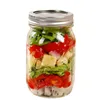 high white material mason jar with lid for juice fruit coffee and jam