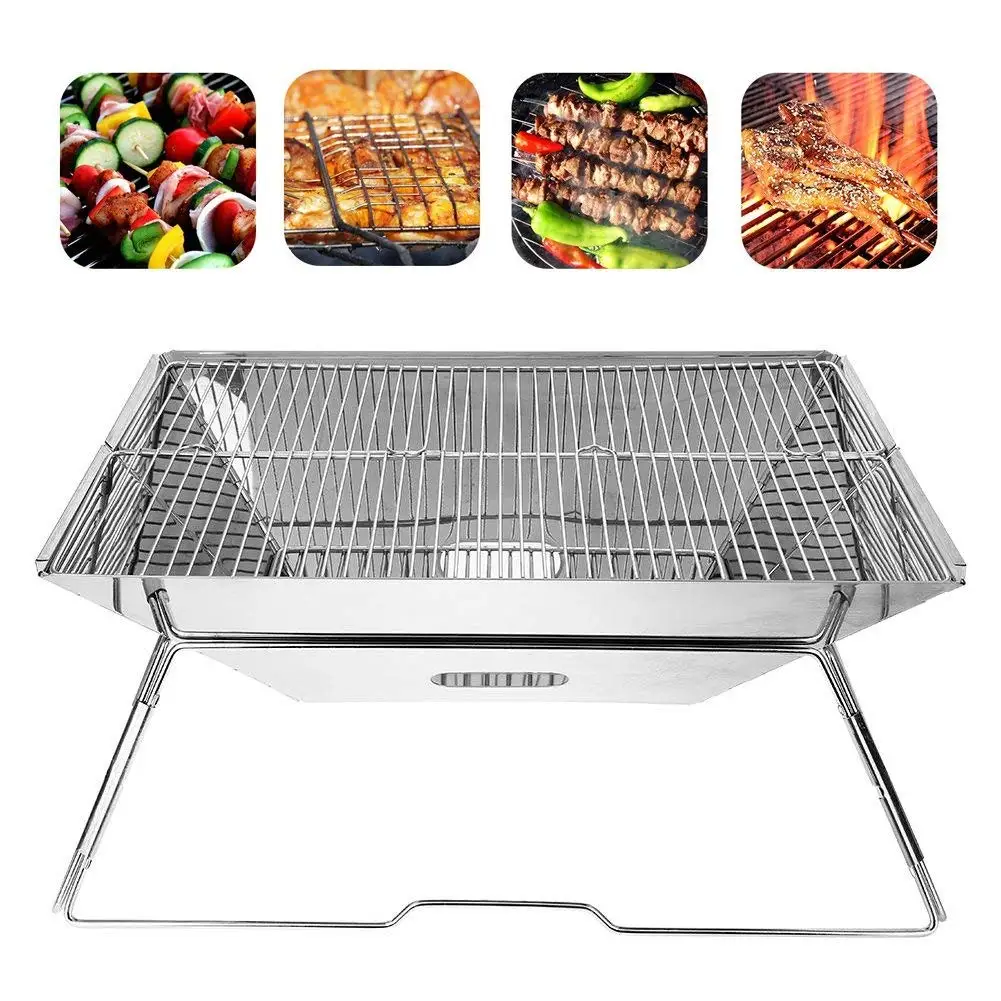 Survival Backpacking Portable Camping Grill Folding Compact Stainless