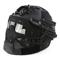 

Military Tactical Fast PJ Type Helmet With Mask Goggles Full Face Helmet FOR Hunting Airsoft Army Combat Bullet Proof