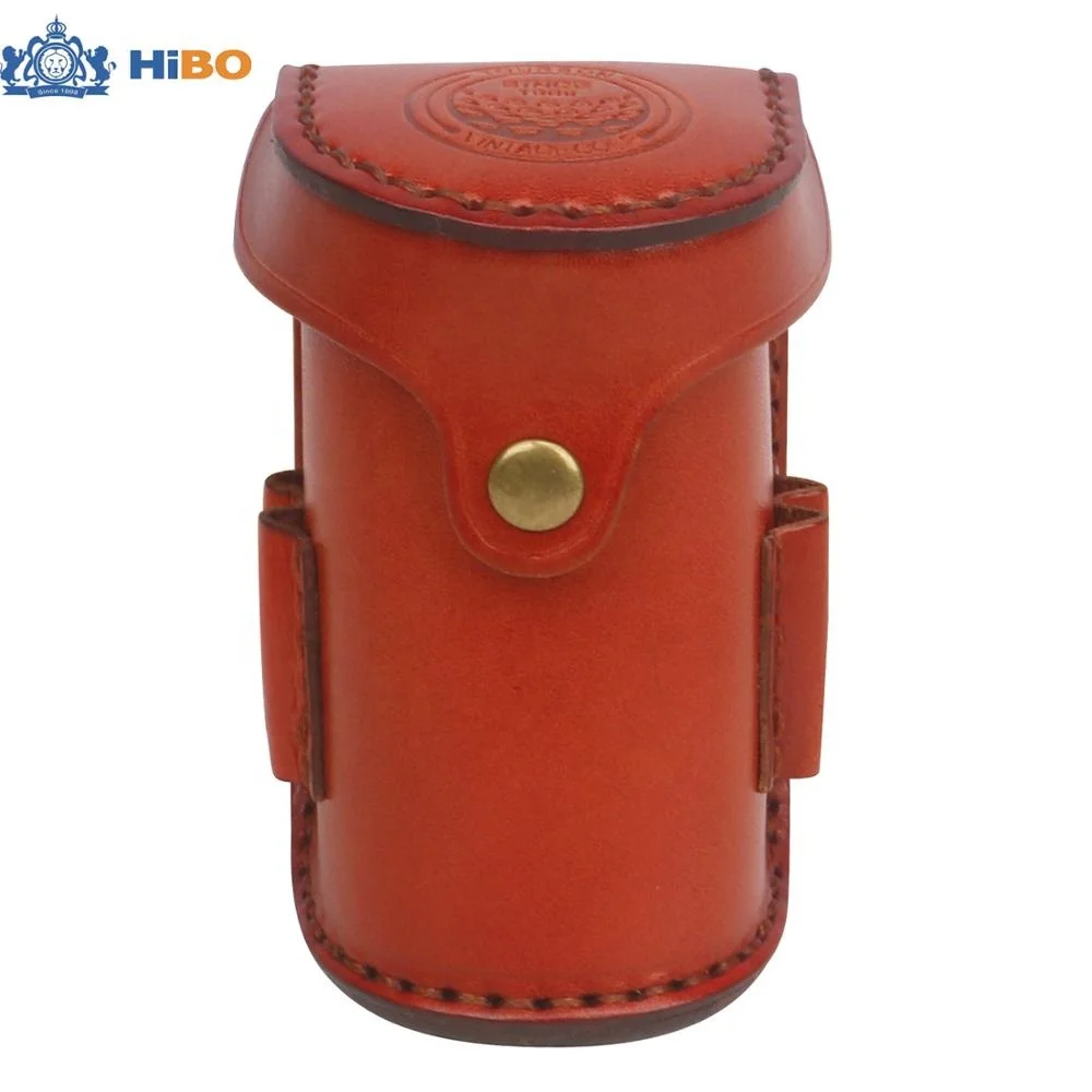 

HIBO Retro Leather Golf Ball Pouch Bag with Tee Holder, As sample