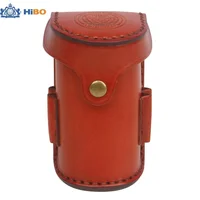 

HIBO Retro Leather Golf Ball Pouch Bag with Tee Holder