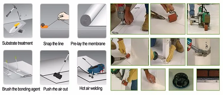 Roofing  Waterproof Material Polyvinyl Chloride PVC Sheet Membrane