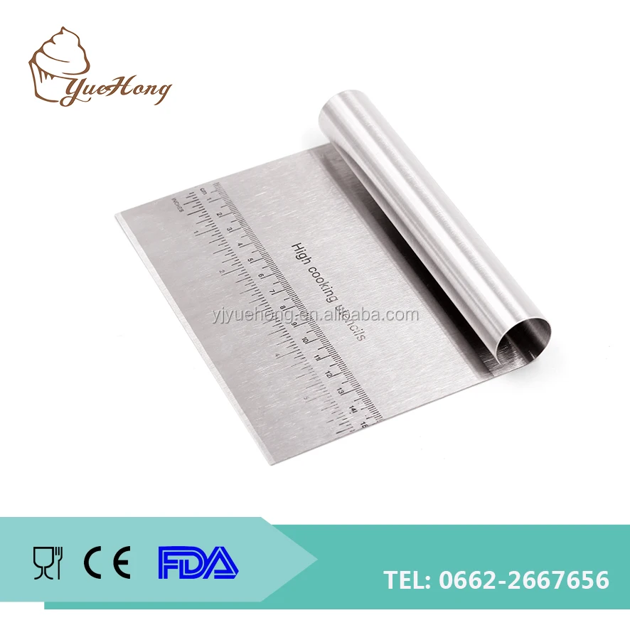 Stainless Steel Bench Scraper For Icing Smoother And Dough Cutter Buy