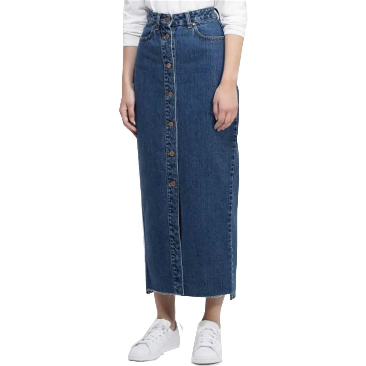 

Women casual daily wear half style jean skirts, Blue