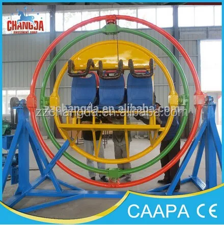 
Thrilling Park Outdoor Games 3d motorized human gyroscope for sale 