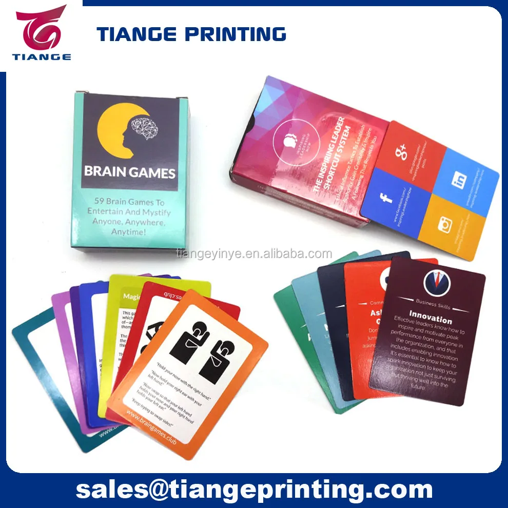 Brain Game Card Custom Printed Question Card Game Set Buy Question Card Game Brain Game Card Game Card Custom Printed Product On Alibaba Com