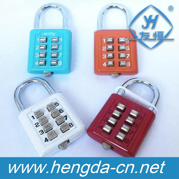 push button combination padlock