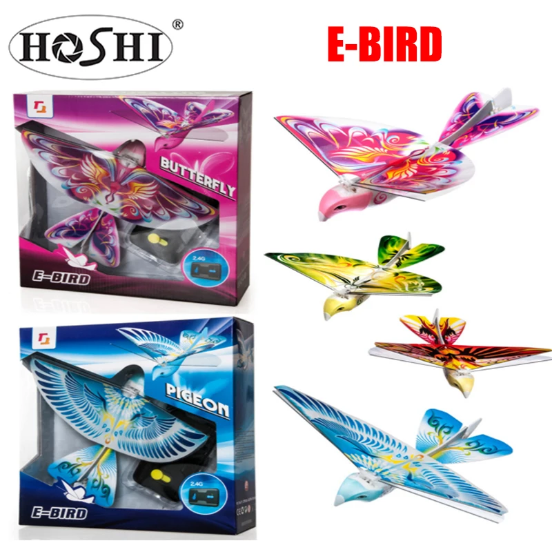 

HOSHI Factory 2.4G 2CH Radio Control Flying Bird RC Bird E-BIRD Micro Flapping Wing Indoor RC Airplane