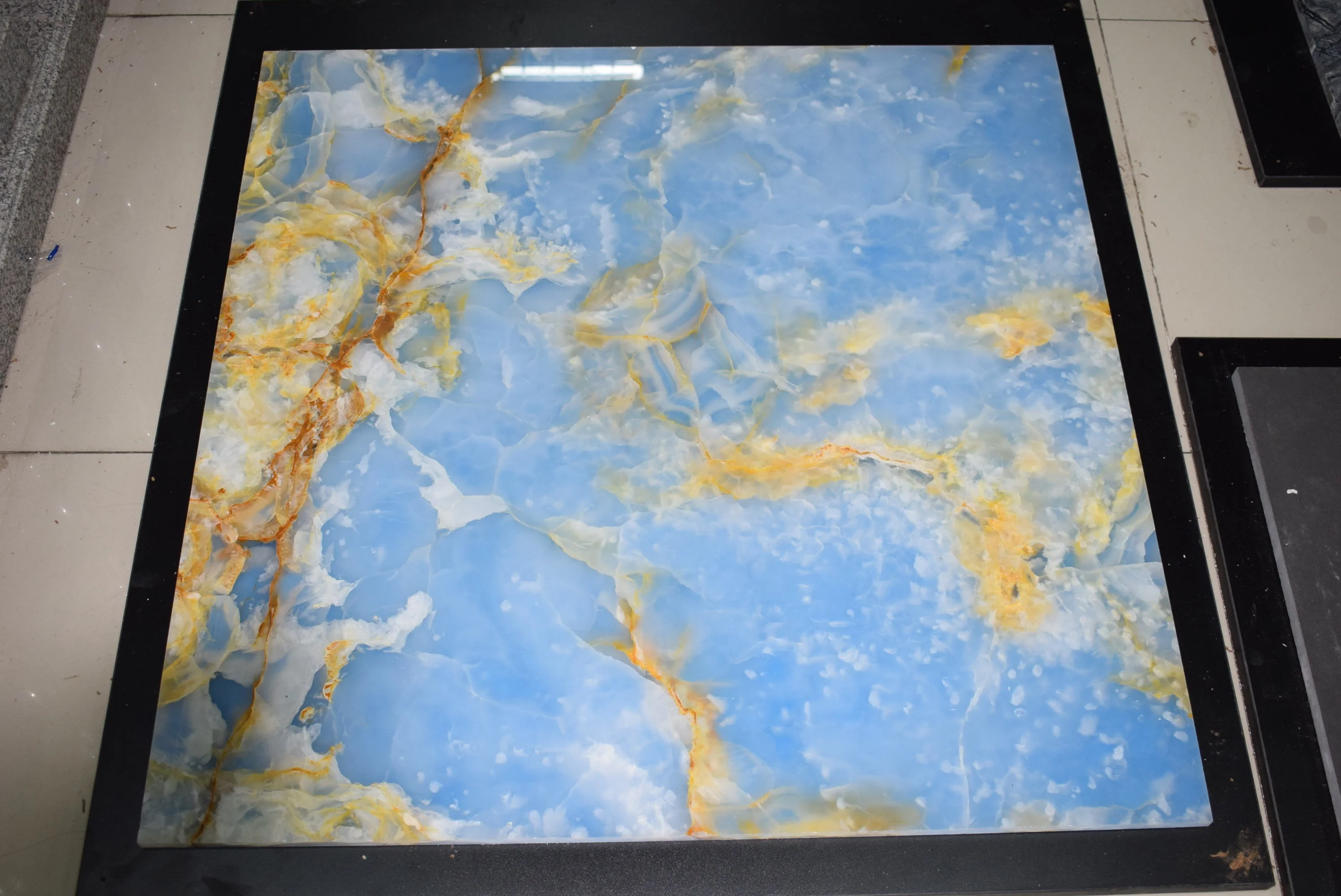 
LUXURY Natural Blue onyx marble slab tile 