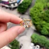 2019 fashion gold plated accessories double lines rainbow cz star rings