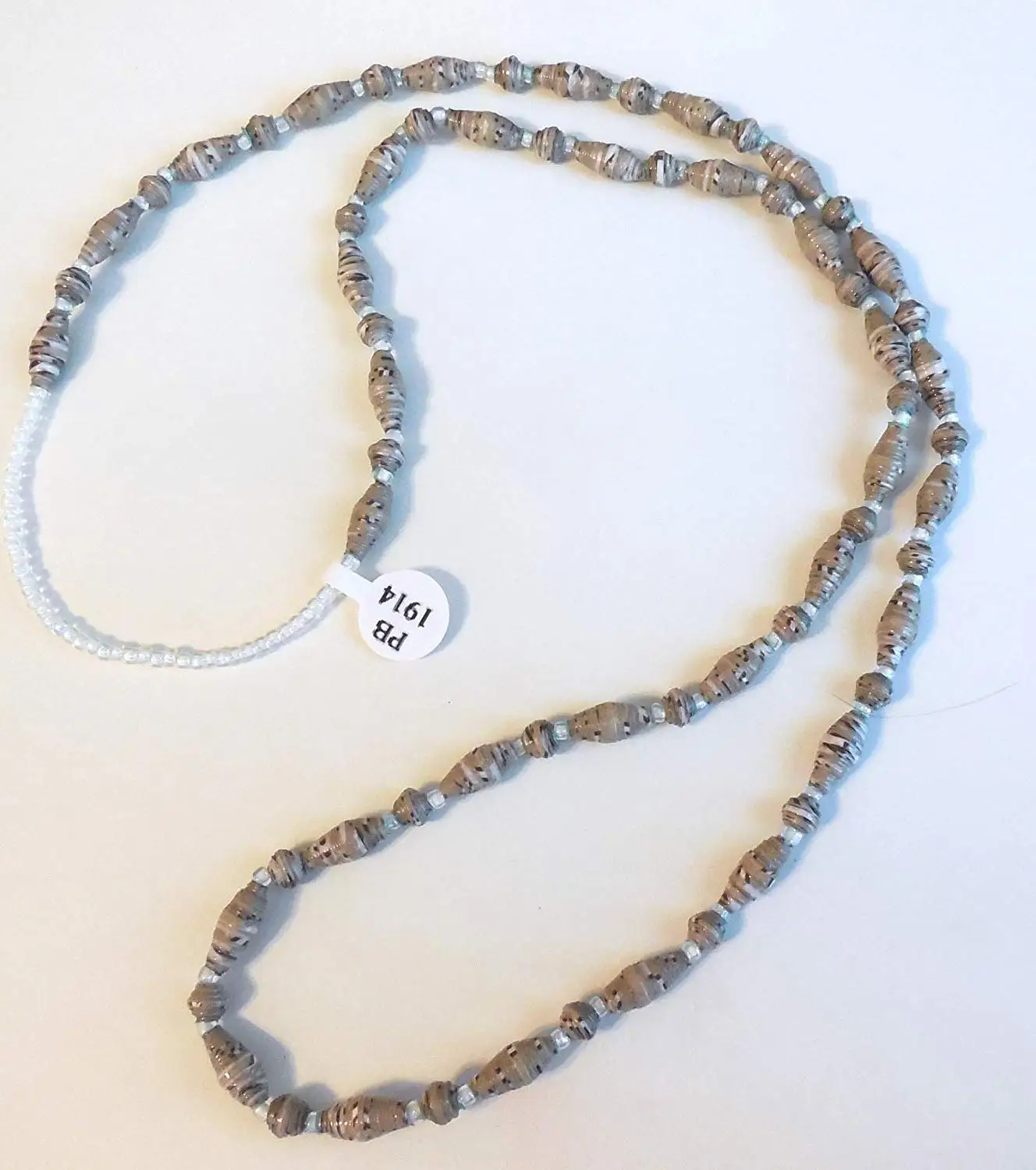Paper Bead Necklace Handmade PB 1914