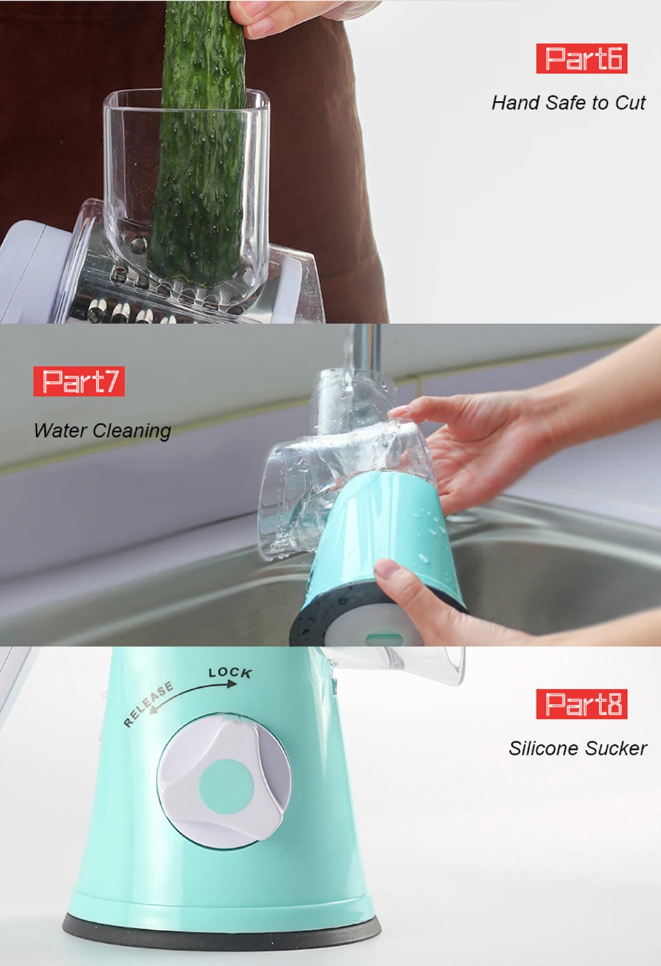 Lekoch manual cortador de legumes slicer acessórios