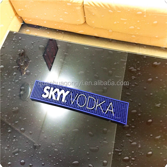 
OEM 3D Logo Soft PVC Custom PVC Bar Mat for Beer or Drink Promotion 