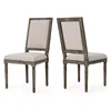 French Dining Style Wood Frame Fabric Oak Solid Room Antique Provincial Square Back Dining Chair