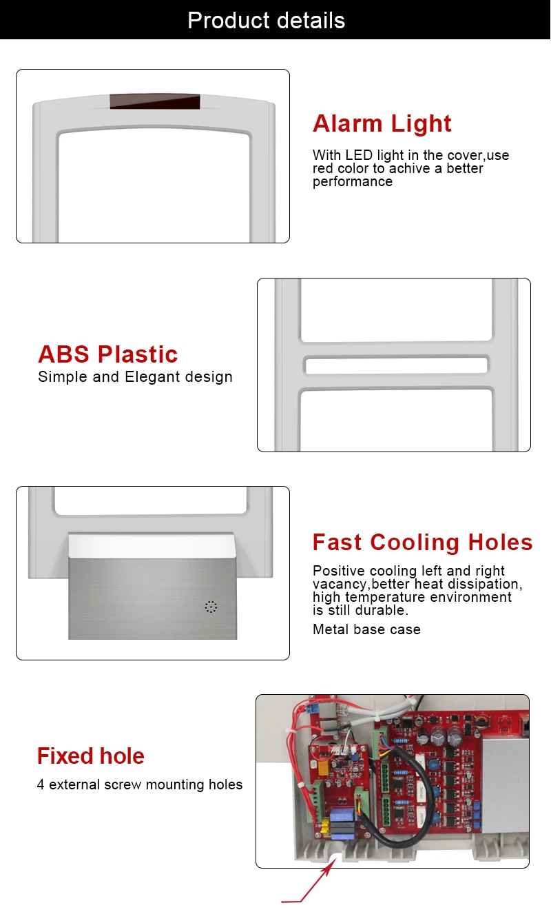 Loja de Roupas Sistema de Alarme Portão de Segurança Anti Roubo Eas Porta 58 Khz am Mod. 160636 4 Cheap Sistema EAS