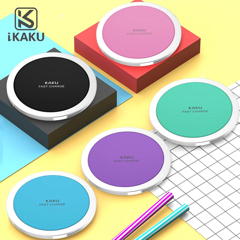 

KAKU new 2018 qi charger 10 w zinc alloy fast x10 wireless charging pad charger