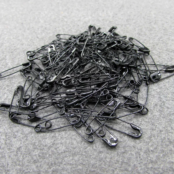 

Black Brass Small Safety Pins 000# stainless non-rusting safety pin black coated safety pin