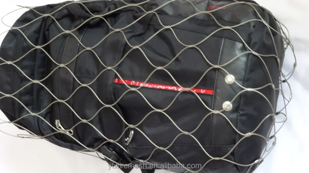 Wire Mesh Antitheft Bag Secure Traveling Stainless Steel Protecting Mesh Woven Plain Weave