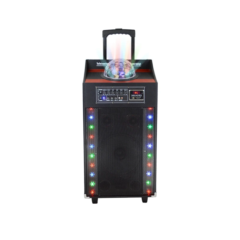 Hoxen Outdoor Trolley Speaker Box Subwoofer Karaoke Player Speaker Portable Speaker With LED Light - ANKUX.COM