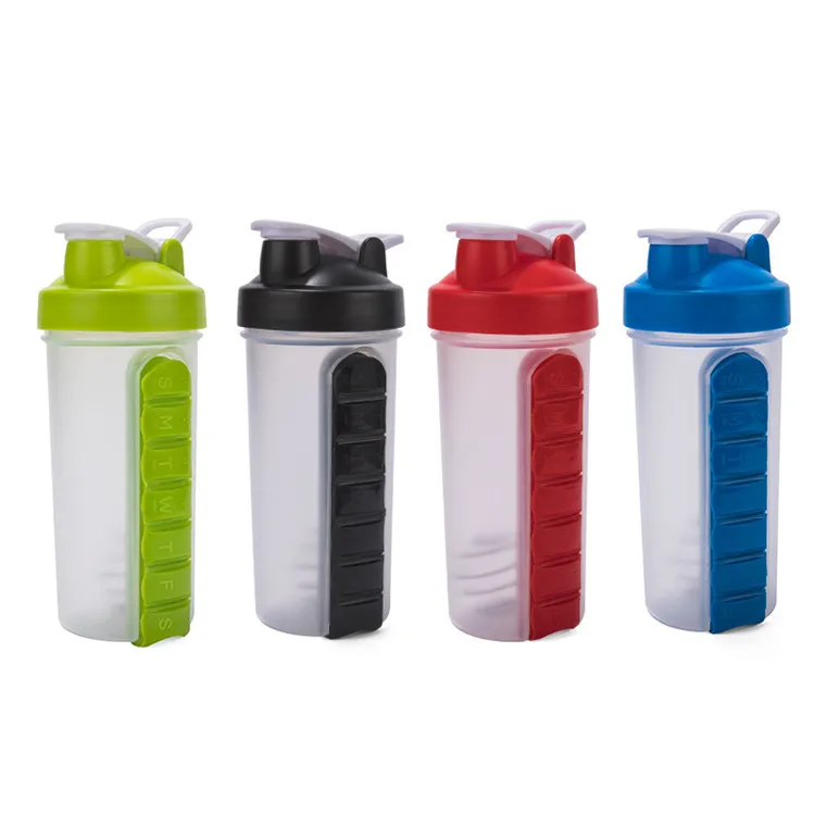 

25oz portable bpa free gym sports protein shaker pill water bottle wholesale, Custom acceptable