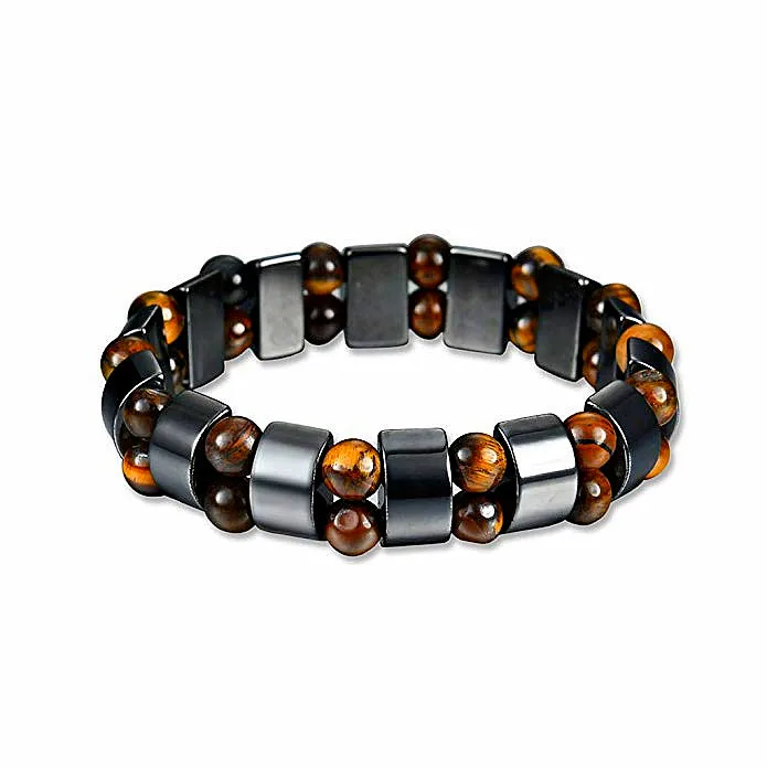 

2021 Hot Factory Cheap Wholesale Magnetic Bracelet Beads Hematite Stone Therapy Health Care Magnet Hematite Beads Bracelets, Black