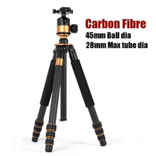 New Original QZSD Q1000C Carbon Fiber Professional Tripod For DSLR Camera Tripods For Photography / 45mm Big Panoramic Ball Head