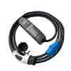 Real data LCD display 6-32a type 2 charging station 240v ev charging cable with 3 pin cee car charger