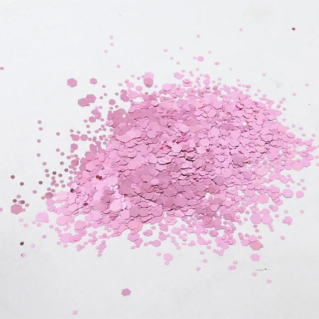 

Latest Unique Design Eco-friendly Pink Rainbow Chunky Mixed Glitter for Nail Decoration