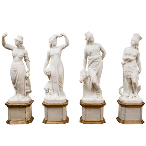 life size marble four seasons beautiful lady marble statue