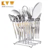 Kitchen 39Pcs Cutlery Sets Stainless Steel Flatware Set with Stand