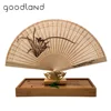Amazon eBay Aliexpress wooden hand fan frame with gift box for wedding