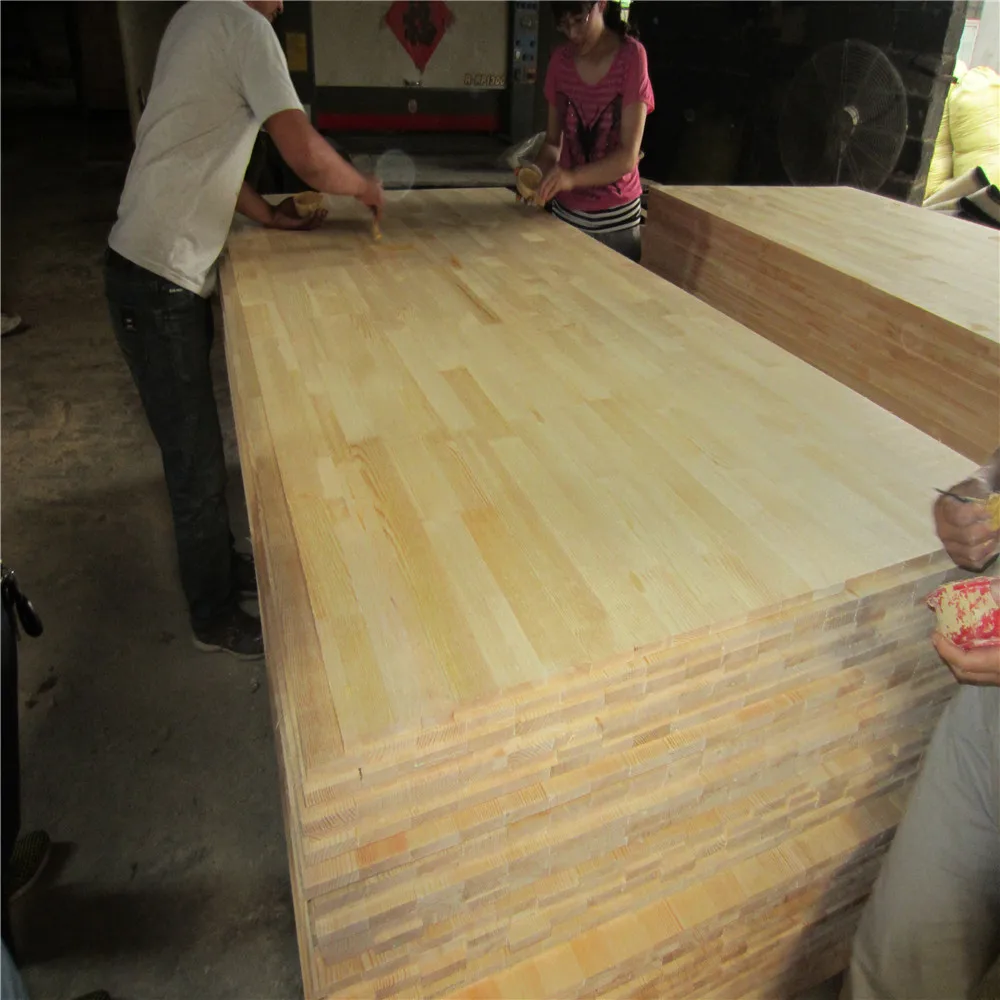 
chinese fir finger jointed wood /russia pine solid wood finger joint panels for door and kitchen cabinet 