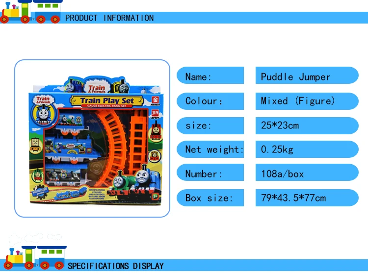 High quality plastic material kids toys cartoon train play set