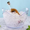 High Quality Custom Wholesale night club transparent cheap wine ice bucket plastic