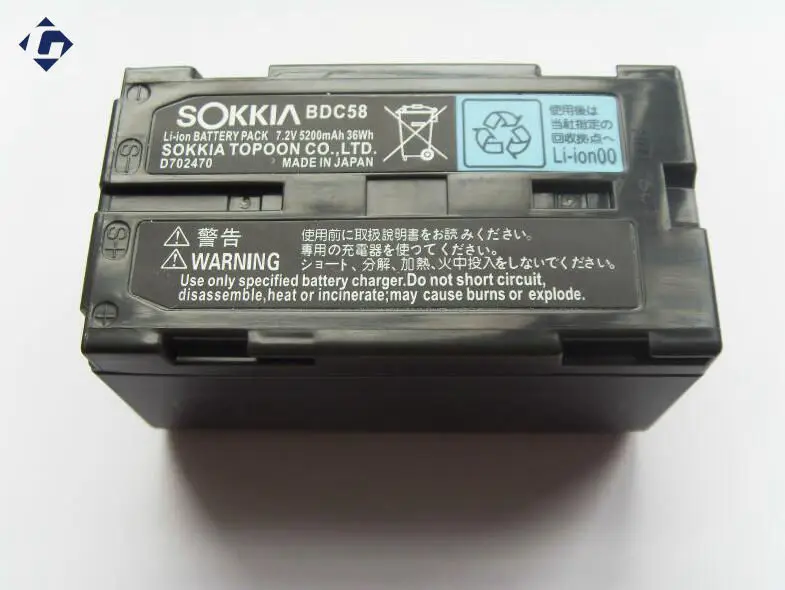 Sokkia BDC58 Li-ion batería para estación total Sokkia y GNSS GPS 