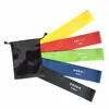 2017 qs quality wholesale gym exercise training flex band pouch with 5 elastic gym resistance loop bands for gym exercise