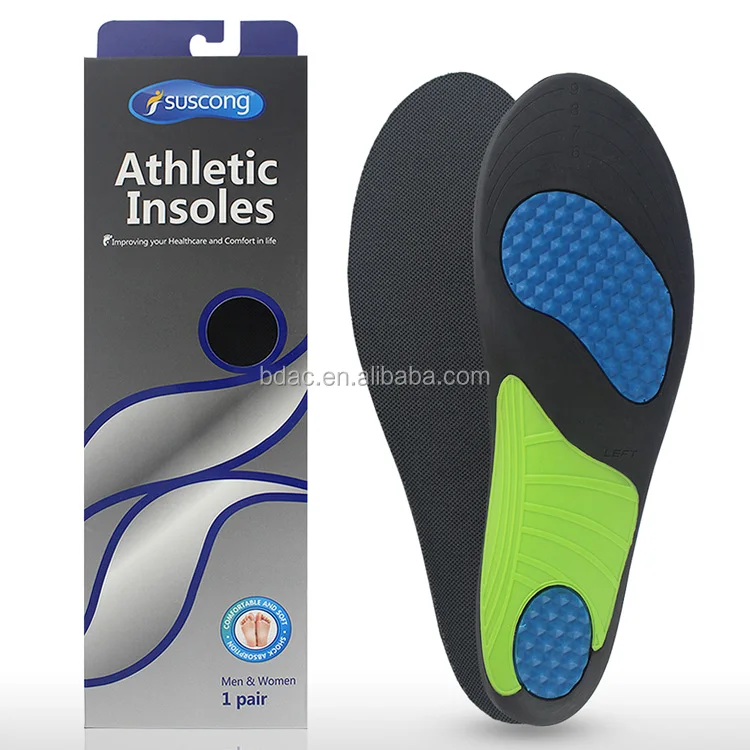 

Athletic Insoles with Shock Absorbance or Ultimate Protection, Blue or customized